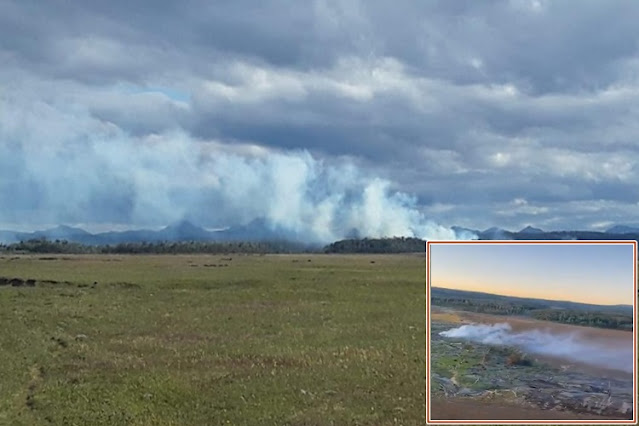 Incendio forestal en la Estancia La Fueguina
