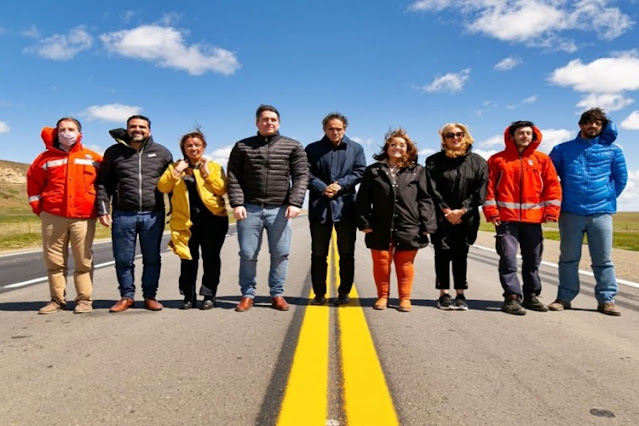 Inauguran obra de pavimento entre San Sebastian y la frontera con Chile