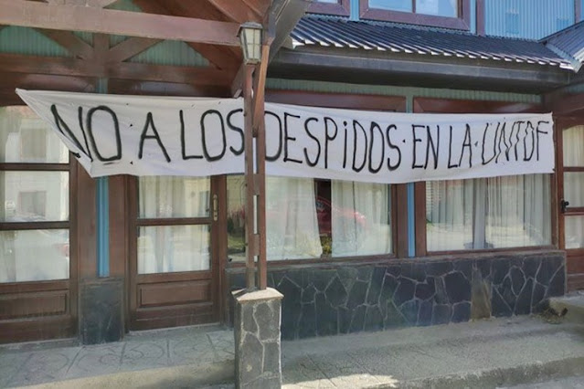 Paro de No Docentes en la UNTDF, para el rector no son despidos, sino finalizacion de contratos Paro de No Docentes en la UNTDF, para el rector no son despidos, sino finalizacion de contratos