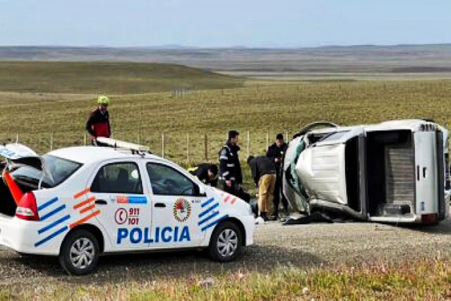 Vuelco en la Ruta, una mujer que iba de acompañante resulto lesionada