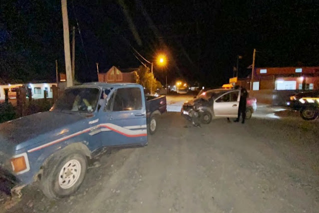 Choque en la madrugada sin lesionados