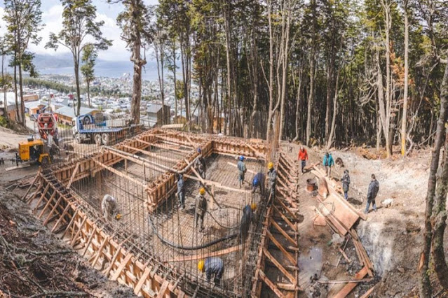 Construyen cisterna para proveer de agua potable a los barrios altos de Ushuaia