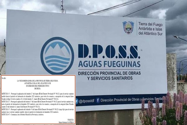 Tarifazo de la DPOSS 40% de aumento para Ushuaia y Tolhuin