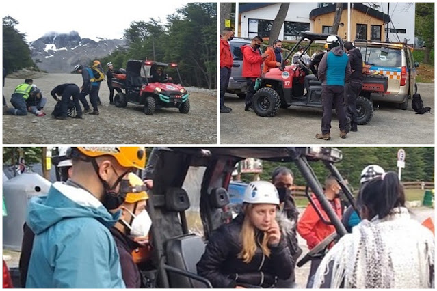 Rescate de una joven lesionada en el Glaciar Martial
