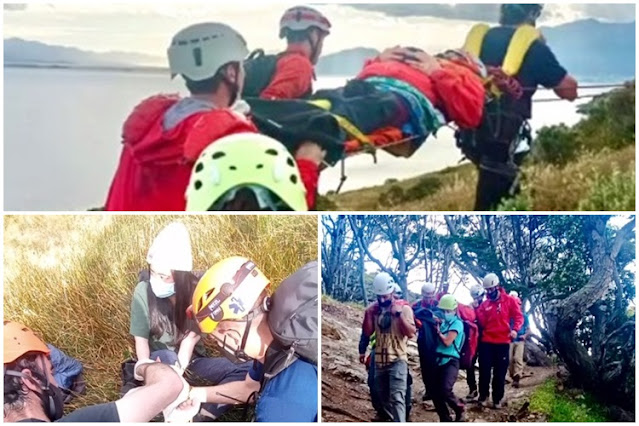 Rescate de turistas en Estancia Túnel y laguna Turquesa
