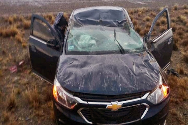 Vuelco de familia de fueguinos en la zona de Tres Cerros