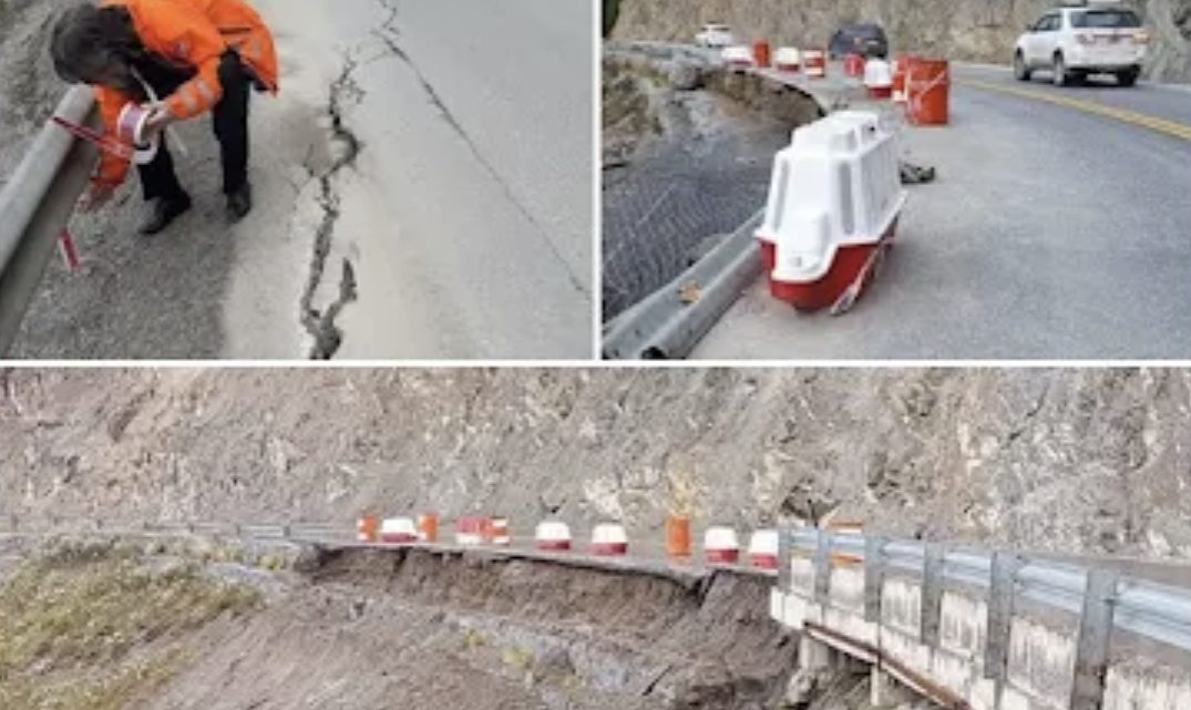 Obra De Vialidad Nacional, Para Contener Derrumbes En El Paso Garibaldi
