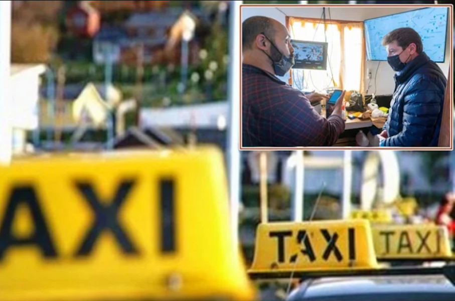 Taxistas presentaron a Melella nueva APP que funcionara en Ushuaia Taxistas presentaron a Melella nueva APP que funcionara en Ushuaia