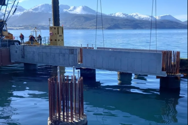 Avanza la obra de ampliación del Puerto de Ushuaia