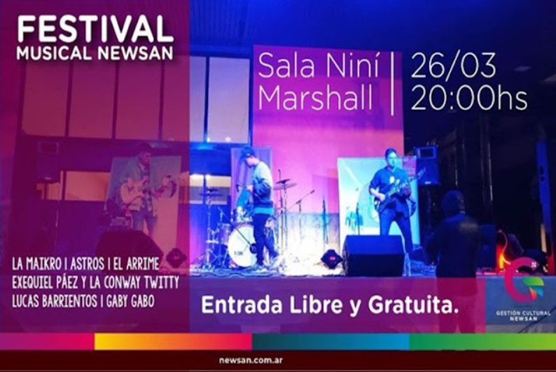 Festival de Musica NewSan 2022, este sábado en la Sala Nini Marshall