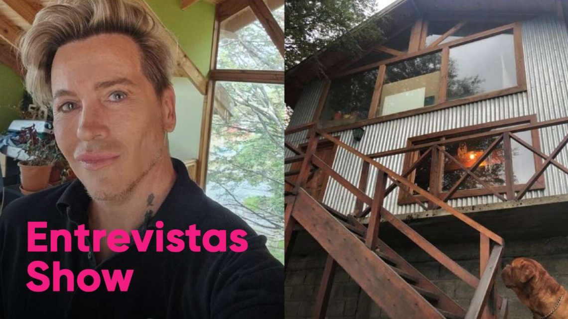 Guido Süller mostró su cabaña en Ushuaia por dentro: hogar a leña, colcha económica y un intruso