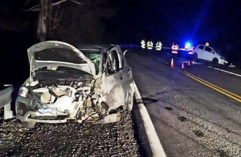 Choque en la Ruta 3, cuatro personas trasladadas al Hospital