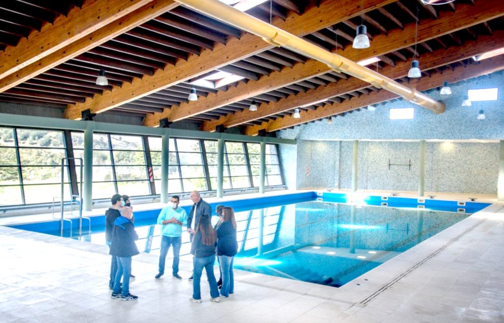 Walter Vuoto recorrió la obra de trabajos para la reapertura del Polo Deportivo de Andorra