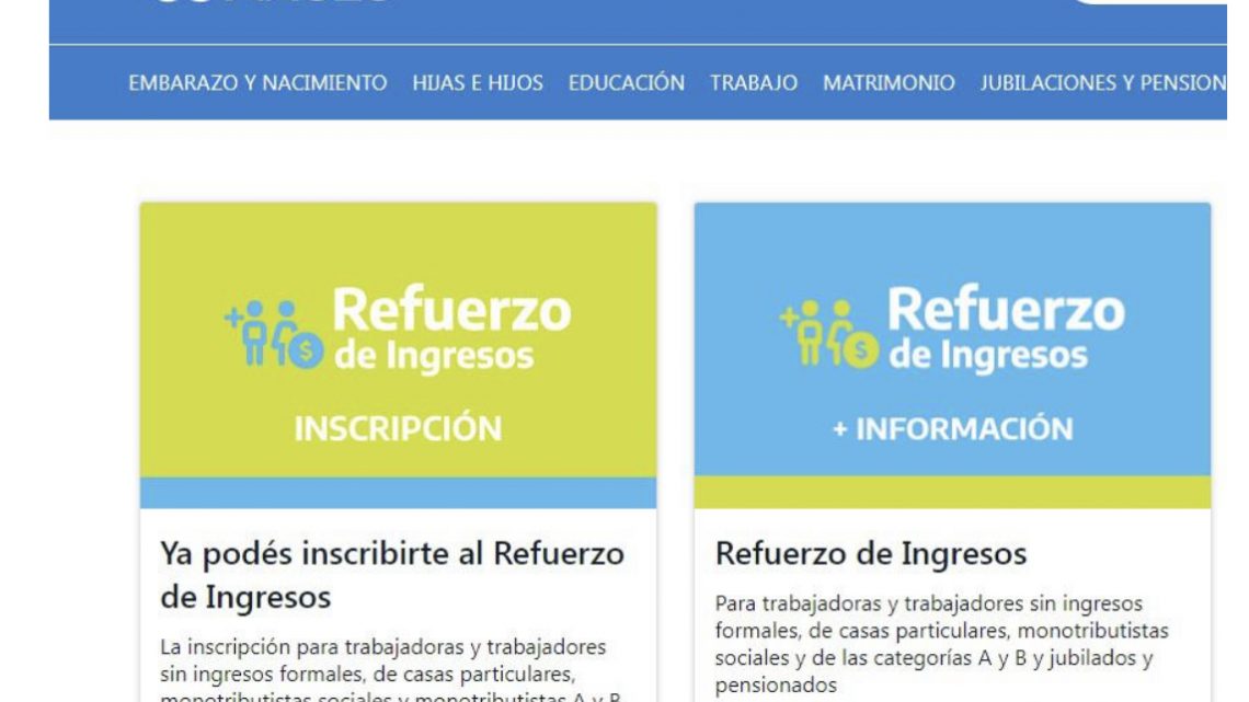Nuevo IFE: Ya se pueden inscribir los monotributistas, trabajadores informales Nuevo IFE: Ya se pueden inscribir los monotributistas, trabajadores informales