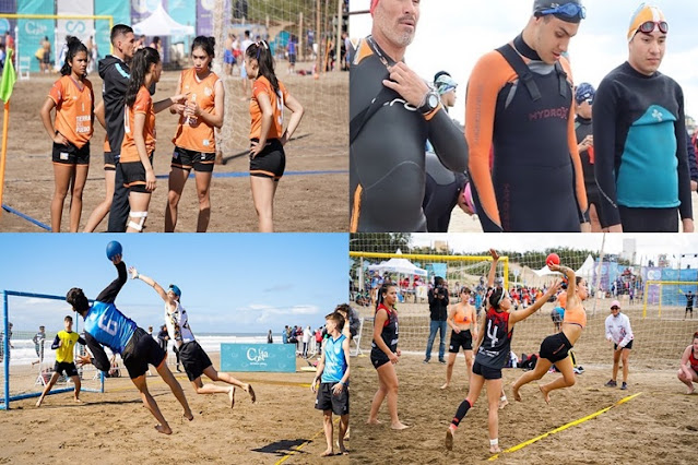 TDF participo de los Juegos Evitas de playa en Mar de Ajó