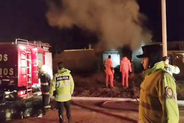 Incendio destruyo una vivienda, sin lesionados