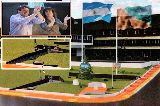 Gobierno gastara 16 millones en un monumento a Malvinas en la Plaza Evita de Ushuaia