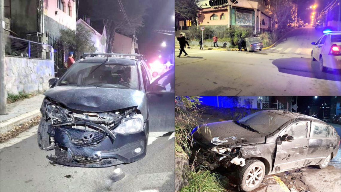 Dos conductoras chocan en una esquina de calles con pendiente