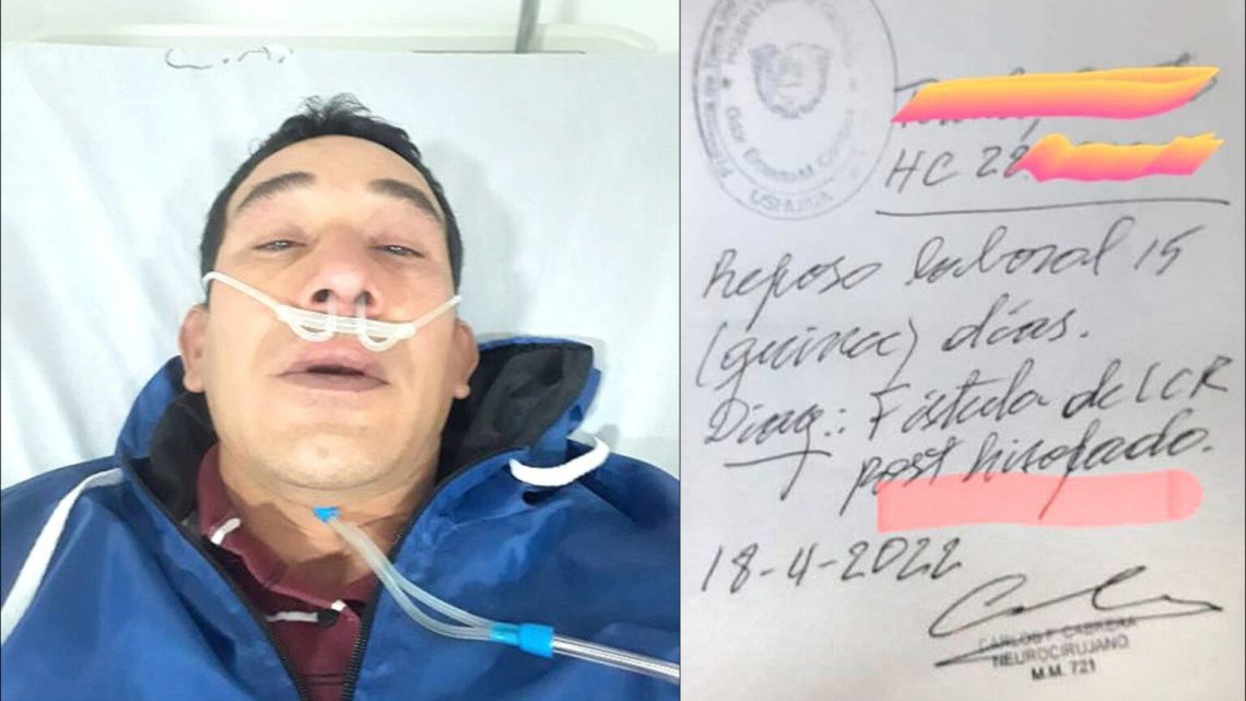 Vecino con el cráneo perforado por un hisopado espera respuestas