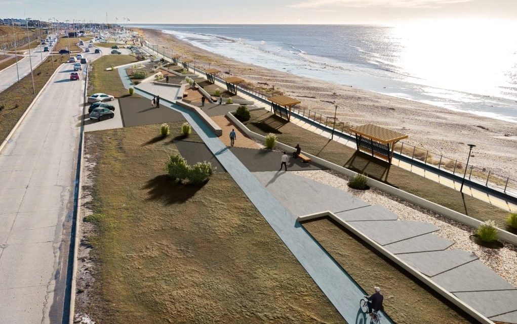 Comienza la construcción del nuevo muro costero en Río Grande