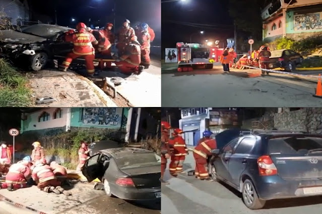 Choque con una lesionada en Paz y Roca en Ushuaia Choque con una lesionada en Paz y Roca en Ushuaia
