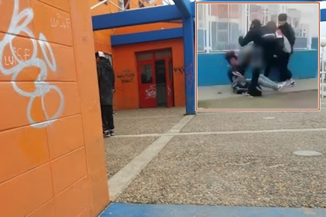 Brutal golpiza a menor a la salida del colegio, por un video sexual