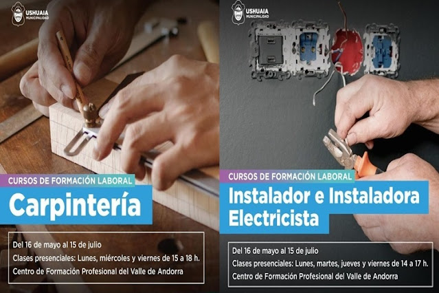 Cursos de formación laboral de Instalador Electricista y Carpinteria Cursos de formación laboral de Instalador Electricista y Carpinteria