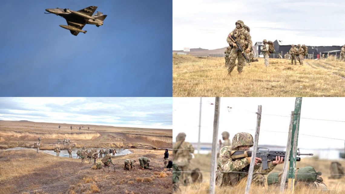 La Armada Argentina despliega sus Batallones de Infantería como parte de ejercitaciones en Tierra del Fuego