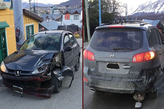 Choque en Magallanes y 25 de Mayo en Ushuaia