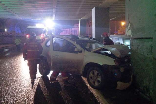 Choque contra las 200 viviendas en Ushuaia, conductor trasladado al Hospital