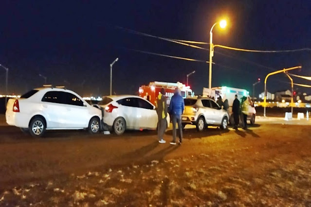 Tres lesionados en un choque multiple
