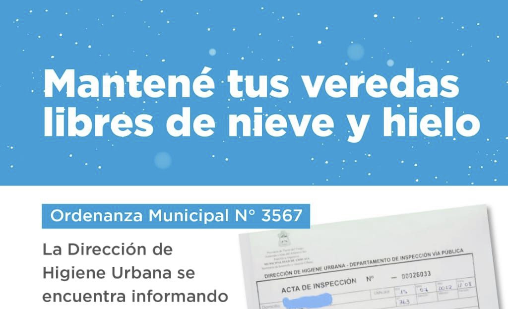 LA MUNICIPALIDAD RECUERDA A LOS FRENTISTAS SOBRE LA OBLIGATORIDAD DE MANTENER LAS VEREDAS LIMPIAS