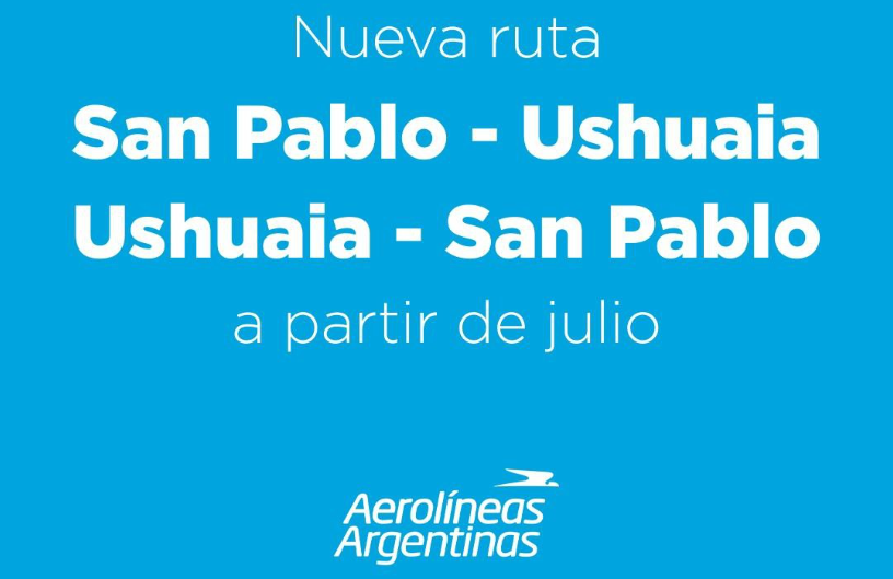 VUELOS DIRECTOS DESDE SAN PABLO: USHUAIA SE PREPARA PARA RECIBIRLOS A PARTIR DE JULIO