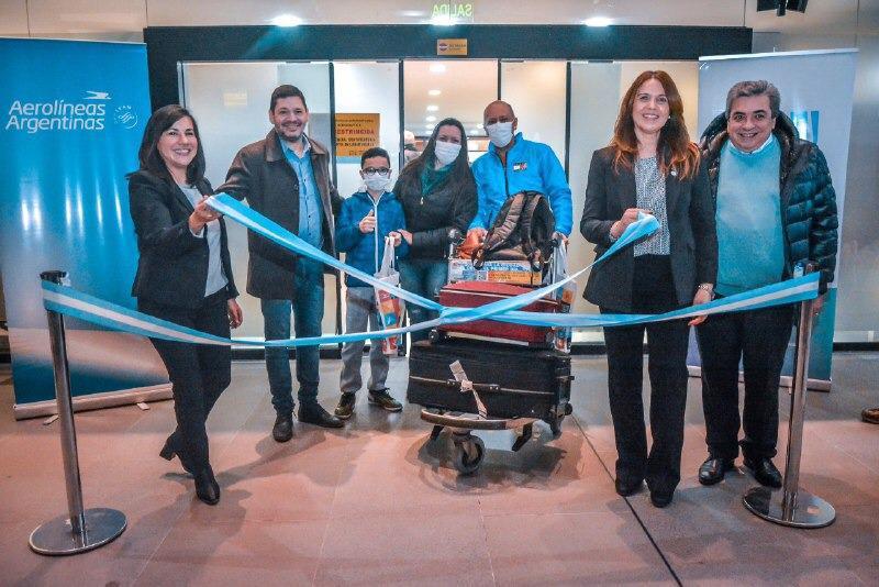 Ushuaia recibió el primer vuelo directo desde San Pablo con 150 pasajeros