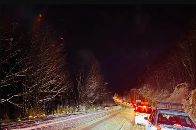 Controles de alcoholemia para los que volvian a Ushuaia por la Ruta 3