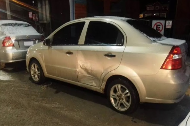 Despiste y choque contra un guardarraill en Ushuaia