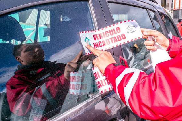 Vehiculo incautado, luego de protagonizar un choque en Ushuaia