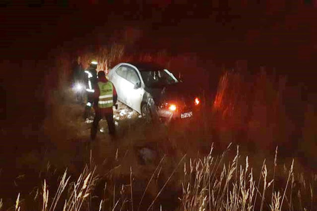 Despiste y vuelco en la Ruta 3, sin lesionados