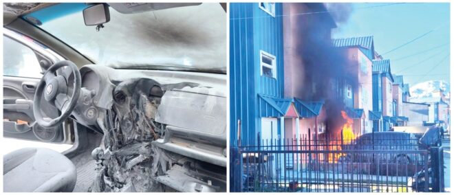 Se incendiaron dos vehículos estacionados