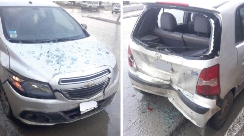 Le hundió la parte posterior, luneta incluida