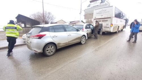 Una mujer resulta lesionada en un choque en cadena
