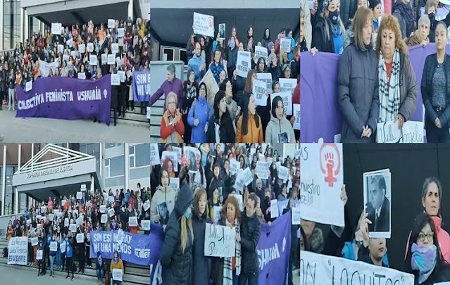 Marcha al Superior Tribunal de Justicia piden la detención de Marcelo Guzman por violencia de genero
