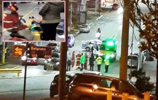 Un efectivo policial choco contra el cantero de Magallanes en Ushuaia