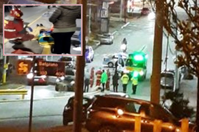 Un efectivo policial choco contra el cantero de Magallanes en Ushuaia Un efectivo policial choco contra el cantero de Magallanes en Ushuaia
