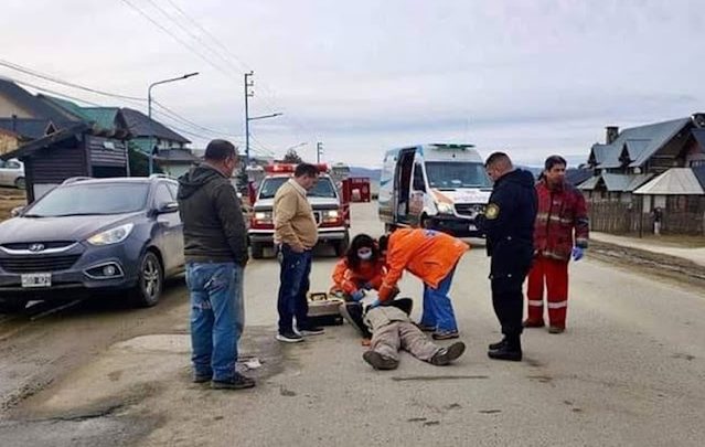 Ciclista atropellado en Ushuaia