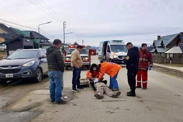 Ciclista atropellado en Ushuaia