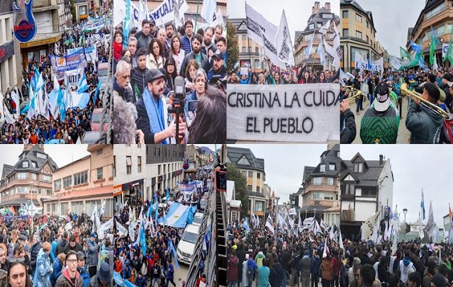 Multitudinaria movilización en Ushuaia en defensa de la democracia y en apoyo a Cristina