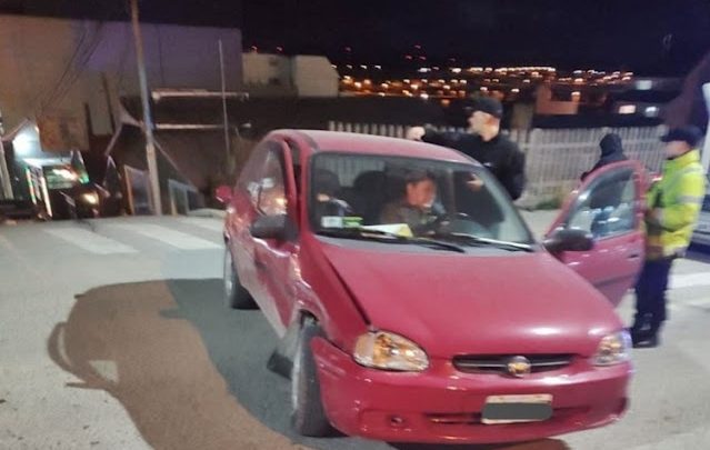 Choque en pleno centro de Ushuaia, un lesionado