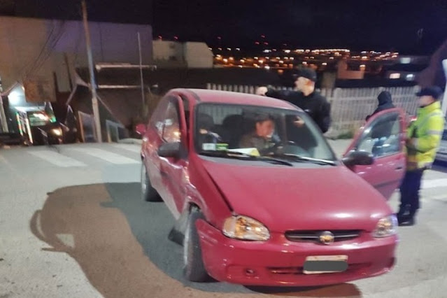 Choque en pleno centro de Ushuaia, un lesionado