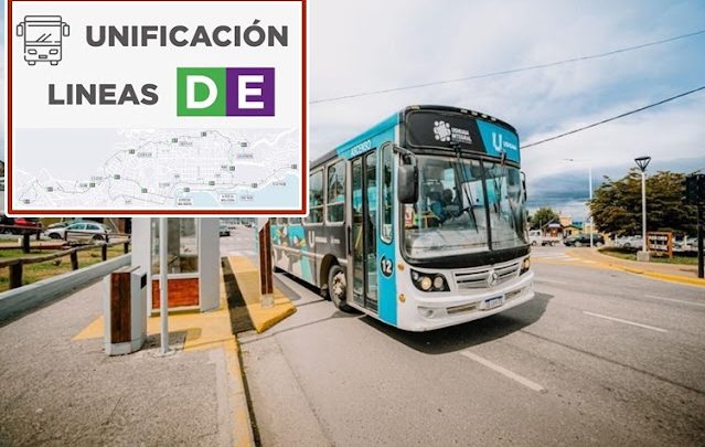 Colectivos en Ushuaia, unifican los recorridos de las lineas D y E